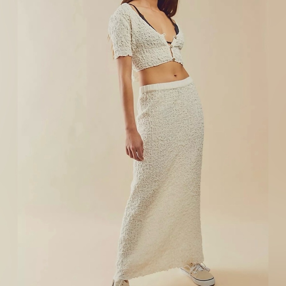 NWOT Free People Double The Fun Set Ivory